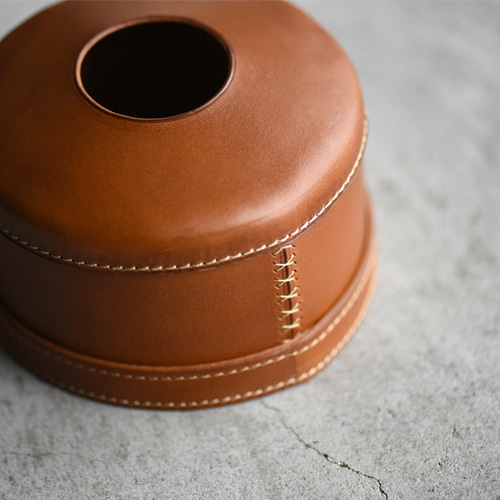 カラーオーダー】ブッテーロレザーのODガス缶カバー お好きな色で