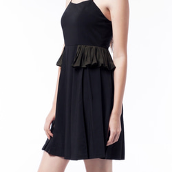 Glancez高級雪紡小黑裙飄逸原創設計夜店網紅款 第4張的照片