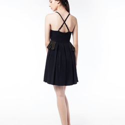 Glancez高級雪紡小黑裙飄逸原創設計夜店網紅款 第2張的照片