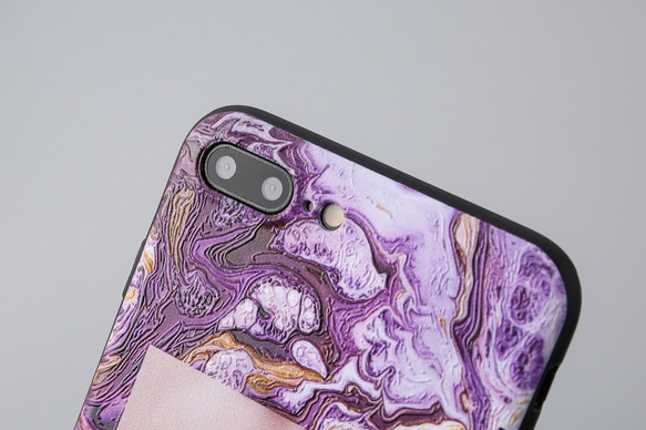 Glancez No Phone Allowedオリジナルの唇紫水彩スローガン3D三次元両面Apple携帯ケース 9枚目の画像