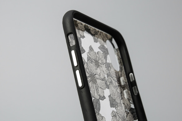Glancez牡丹花水彩藝術畫原創3D立體雙面蘋果手機殼 第5張的照片