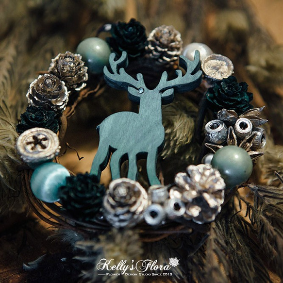 【迷你聖誕圈/ Mini Wreath】麋鹿出沒 第2張的照片