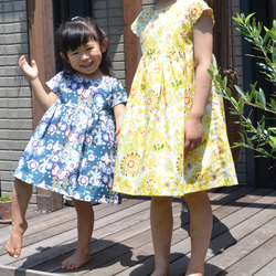 子供ワンピース　子供服　-Butterfly- オリジナル生地　コットン　【受注生産】 3枚目の画像