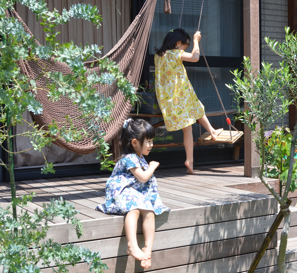 子供ワンピース　子供服　-Butterfly- オリジナル生地　コットン　【受注生産】 9枚目の画像