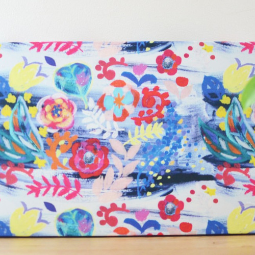 ファブリックパネル Dancing Flowers【大】オリジナル生地 布 綿