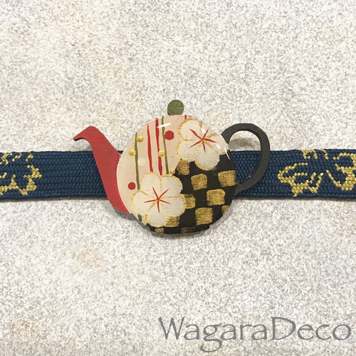ティーポットの帯留め、ブローチ ブローチ Wagara Deco 通販