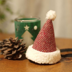 クリスマスに☆サンタ帽ヘッドバンド / ストライプ 1枚目の画像
