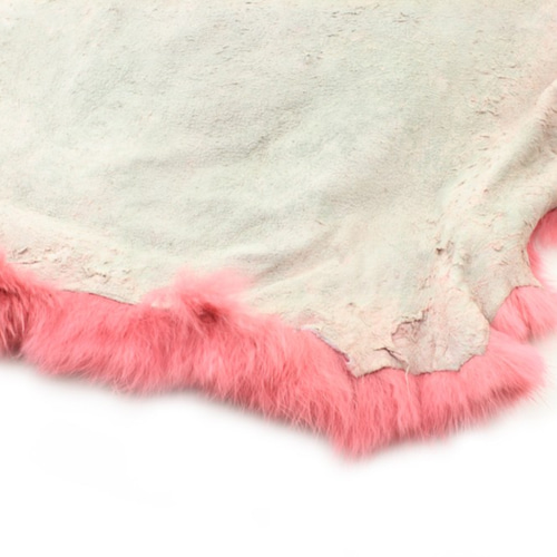 ファー素材】ラビットファー素材（ピンク） 生地 FUR DESIGN（ファー