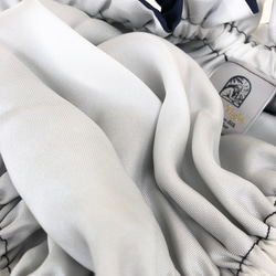 14種絲帶 [發佈於更多] 防靜電面料 x 日本可水洗絲綢 灰色睡帽 高品質 持久 第5張的照片
