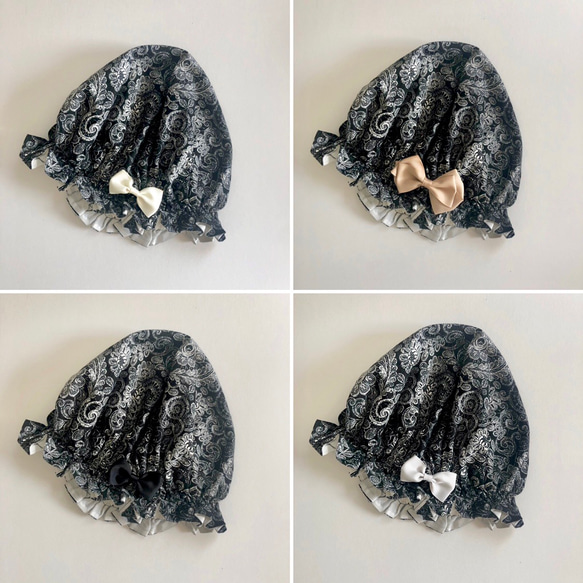 魔術帽〜可水洗，持久耐用！家用斜紋真絲睡帽・戴上它就能實現光澤的頭髮[波西米亞風格] 第3張的照片