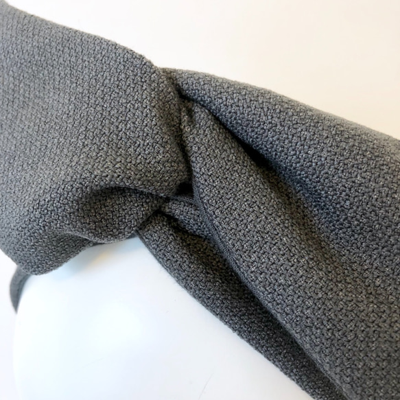Simple Grey 〜&lt;QPPA&gt;＼ 可拆洗的金屬絲頭巾（*僅蓋）／ 灰色紗布 第2張的照片