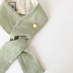 SALE 單套（S/R） | 可更換鋼絲頭巾 | 薄荷綠棉布 | QPPA | 第4張的照片