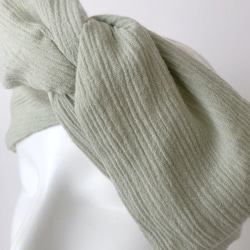 SALE 單套（S/R） | 可更換鋼絲頭巾 | 薄荷綠棉布 | QPPA | 第7張的照片