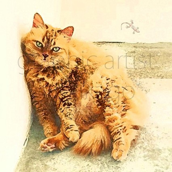 「ヌース・Nours」猫の肖像画 1枚目の画像