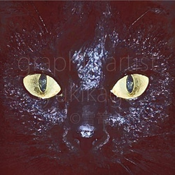 「クロ・Kuro」猫の肖像画 1枚目の画像