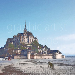 「モンサンミッシェル・Mont Saint-Michel」猫の居る風景 1枚目の画像