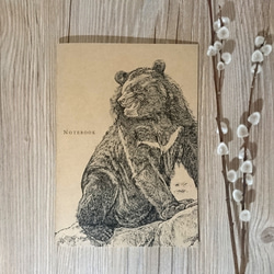 台湾黒熊/石虎/フクロウ - 動物の線画イラストのノート（セットに3つ） 1枚目の画像