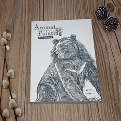 野生動物の線イラスト葉書の本 1枚目の画像