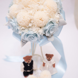 BLUE MOON wedding bouquet with Preserved flowers 藍月恆星捧花 第2張的照片