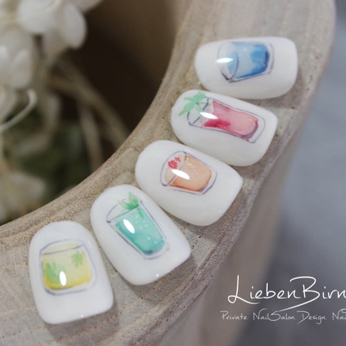 5種のカクテルネイル＊Li ネイルチップ（つけ爪） LiebenBirne 通販  