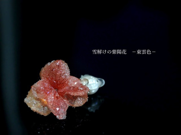 雪解けの紫陽花 東雲色　【片耳ピアス】 1枚目の画像