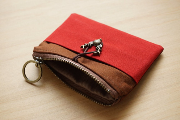 Le Mignon Wallet – Zipper Purse – Brown vs. Red 1枚目の画像