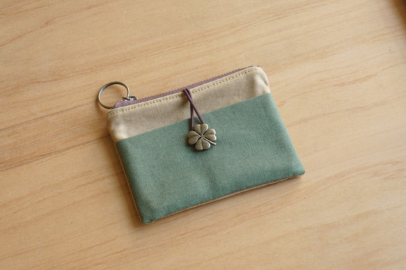 男 女 錢包  [ 駝色 - 橄欖綠 ] 禮物 帆布 小錢包 第5張的照片
