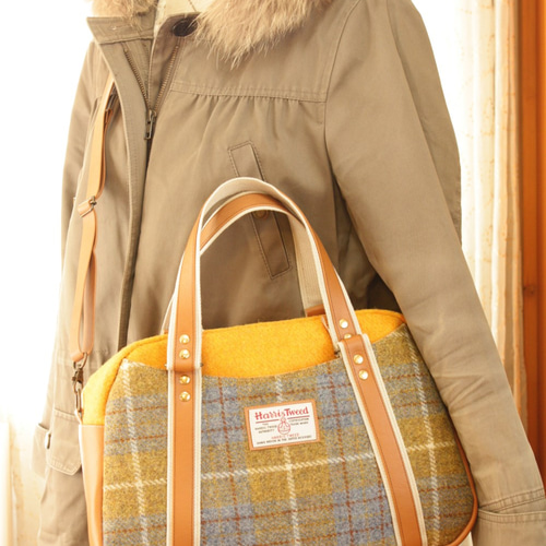 受注製作*＜Harris Tweed ハリスツイード＞*3wayボストンバッグ