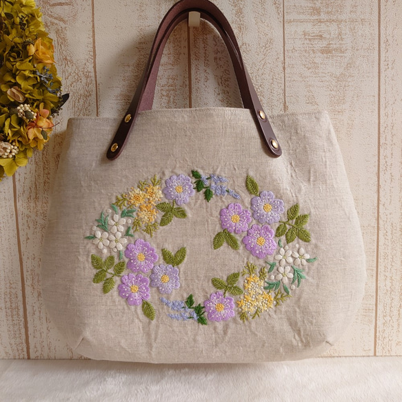 mimosa輝く素敵！ハンドメイド 付け替えれ トートバッグ