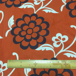 《kai's》USA輸入生地Micheall Miillerの描く和柄大盤花柄のギャザースカート 5枚目の画像