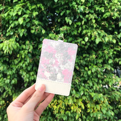 手繪手製卡片套（粉紅色系）| 附掛繩 第3張的照片