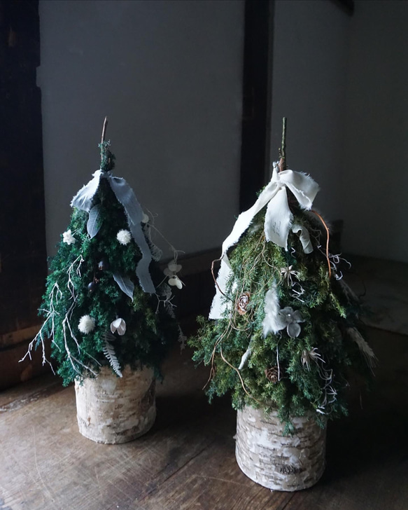 『Creema限定』【受注制作】クリスマスツリー*ナチュラルグリーン55センチ 2枚目の画像