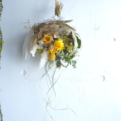nest botanical bouquet*2way 鳥の巣風ブーケ　ハンギングに　花瓶に挿しても　さりげなく置いても 4枚目の画像