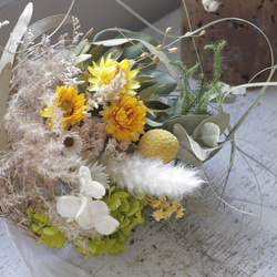 nest botanical bouquet*2way 鳥の巣風ブーケ　ハンギングに　花瓶に挿しても　さりげなく置いても 6枚目の画像