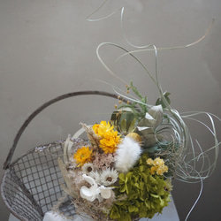 nest botanical bouquet*2way 鳥の巣風ブーケ　ハンギングに　花瓶に挿しても　さりげなく置いても 7枚目の画像