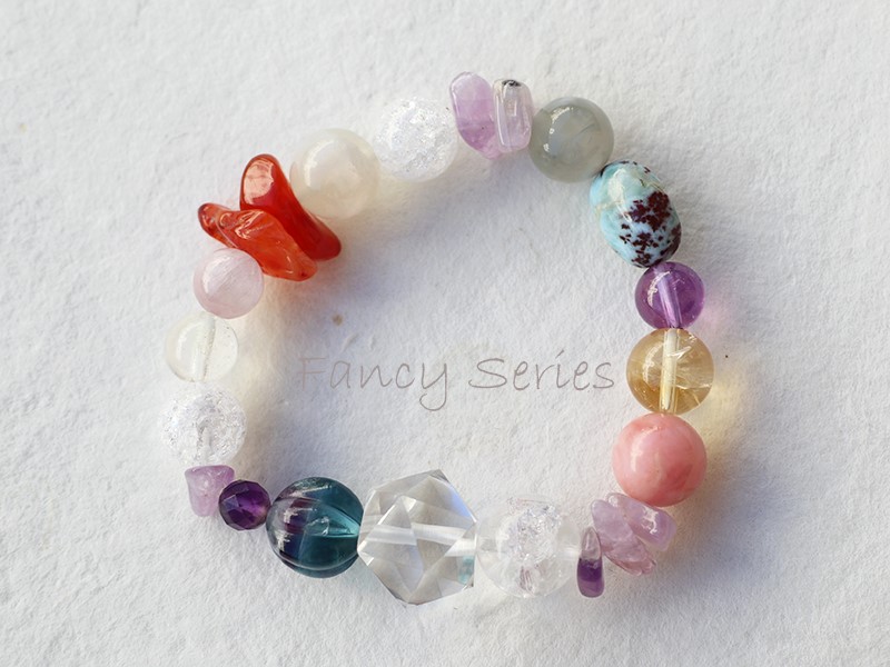 ◆ItoMe Stone◆【FancySeries】五芒星20面体ヒマラヤ水晶ブレスレット