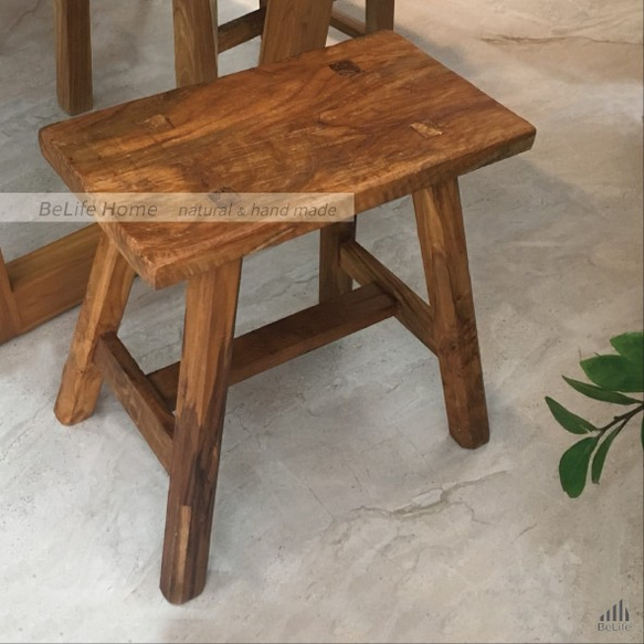 【小日子BeLife】風化方凳 柚木凳 木椅 第1張的照片