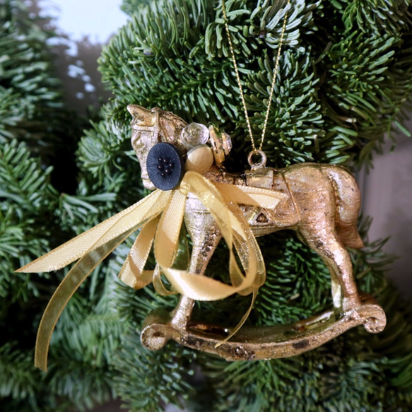 「creema限定」「クリスマス」"クリスマス・馬の飾り" (ポーランド製) 1枚目の画像