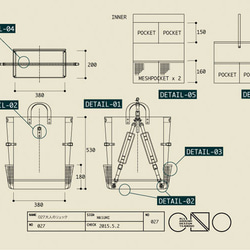 ONODE-027 大人のリュック　（　図面屋サント　テント屋サンガ造ル　カバン　トラックの幌で作ってます　） 8枚目の画像