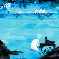 深海でピアノを弾くシロクマのグリッターコースター 4枚目の画像