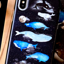 宇宙を泳ぐクジラに想いを馳せるスマホケース＊全機種対応iPhone/AQUOS/HUAWEI/Galaxy/Xperia 2枚目の画像