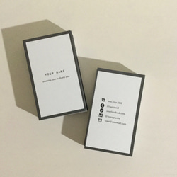 パーソナル名刺 ショップカード  05d1_gry  名刺作成/オーダー名刺 1枚目の画像