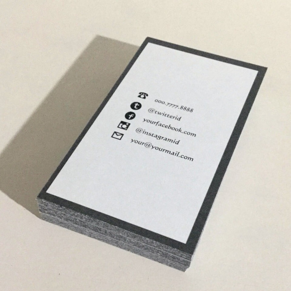 パーソナル名刺 ショップカード  05d1_gry  名刺作成/オーダー名刺 3枚目の画像
