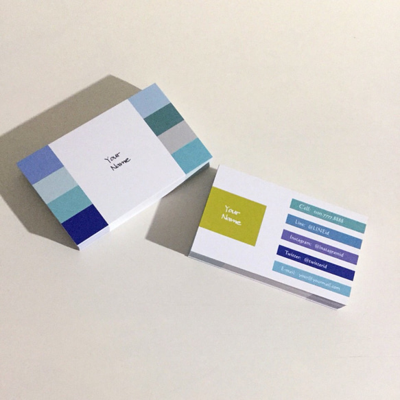 パーソナル名刺 ショップカード 19d1_bl  名刺  作成/オーダー名刺 1枚目の画像