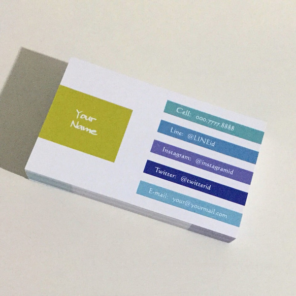 パーソナル名刺 ショップカード 19d1_bl  名刺  作成/オーダー名刺 3枚目の画像