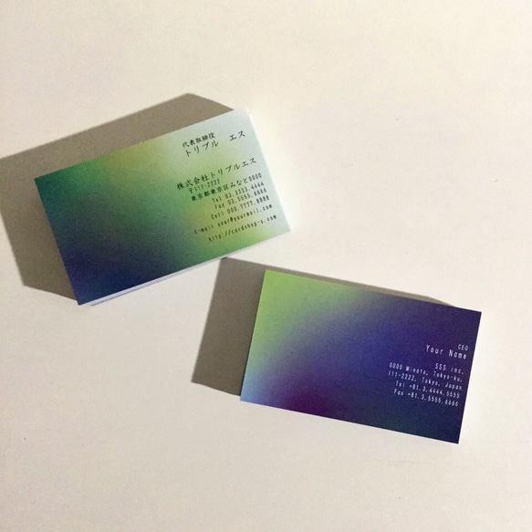 著名文化人　名刺　3枚セット ビジネス名刺 英表記 39d1_biz 名刺作成/オーダー名刺