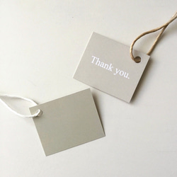 【50枚ベージュ】サンキューカード タグ/裏面無地 1枚目の画像