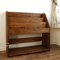 絵本棚 斜めカットタイプ 40日発送 本棚・絵本棚・マガジンラック Kei