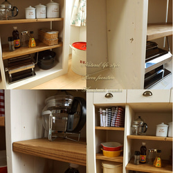 無垢材仕様のキッチンカウンター下収納庫 4枚目の画像