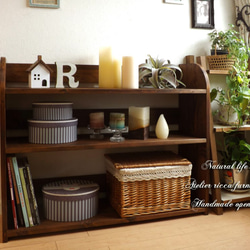 22新作☆キッチンラックCentral4☆木目強調☆窓枠インテリア☆西海岸